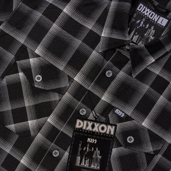 DIXXON x KISS- DRESSED TO KILL- Collab Limited Edition Flannel Shirt - Men's M - Picture 2 of 11